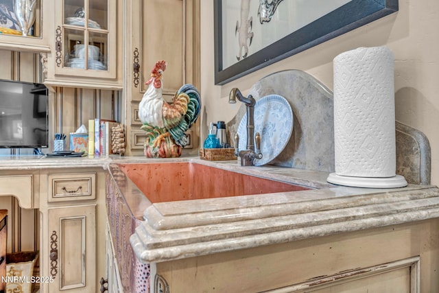 3820 Frost Ln, Reno, NV 89511 - detailed view of light countertops and glass insert cabinets
