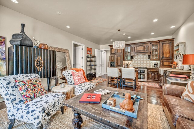 3820 Frost Ln, Reno, NV 89511 - living room with wood finished floors and recessed lighting