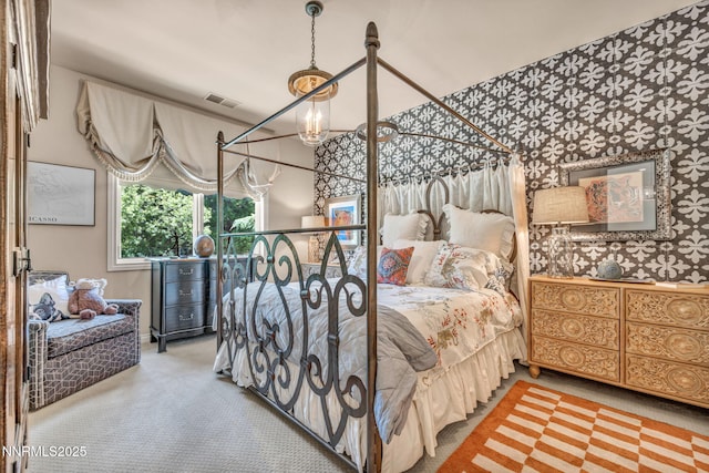 3820 Frost Ln, Reno, NV 89511 - bedroom with wallpapered walls and carpet