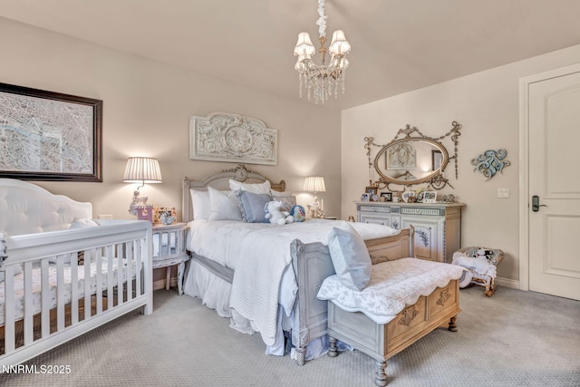 3820 Frost Ln, Reno, NV 89511 - carpeted bedroom with a chandelier