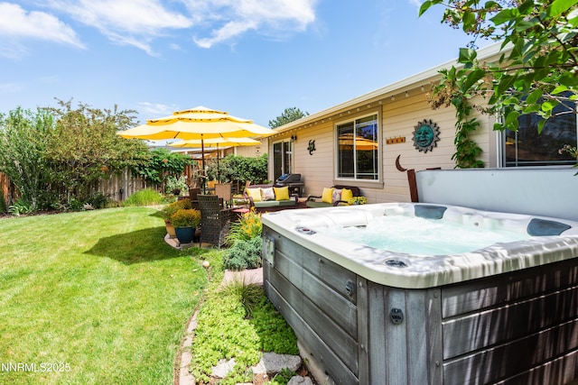 644 Carmel Way, Gardnerville, NV 89460 - view of yard featuring a hot tub