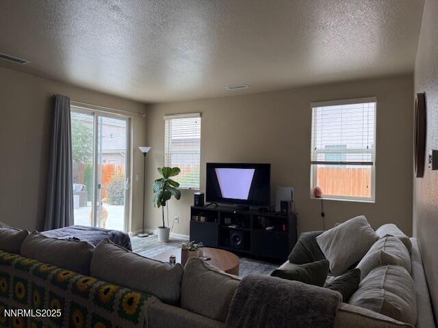1108 Tuscan Ct, Minden, NV 89423 - living area featuring a textured ceiling and baseboards