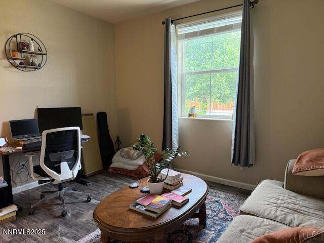1108 Tuscan Ct, Minden, NV 89423 - home office featuring wood finished floors and baseboards