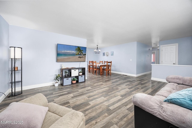 1866 Albert St, Fallon, NV 89406 - living area featuring a chandelier and wood finished floors