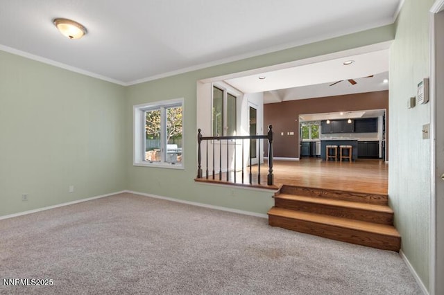 2126 Thomas Jefferson Dr, Reno, NV 89509 - carpeted spare room featuring baseboards and ornamental molding