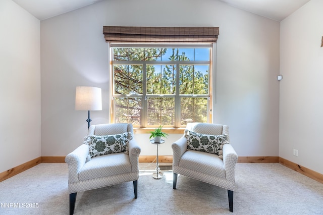 48 Rose Creek Ln, Reno, NV 89511 - living area featuring lofted ceiling and carpet