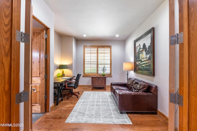 48 Rose Creek Ln, Reno, NV 89511 - home office featuring wood finished floors and recessed lighting