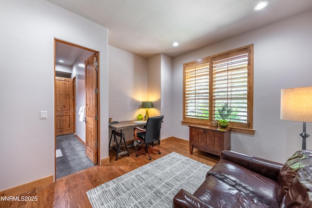 48 Rose Creek Ln, Reno, NV 89511 - office with wood finished floors and recessed lighting