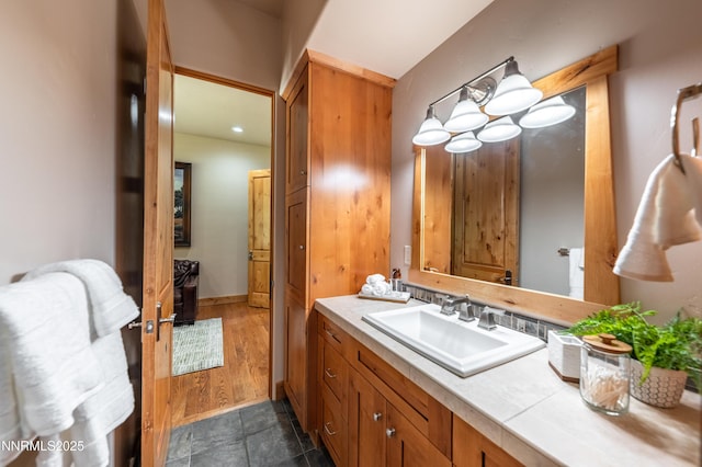 48 Rose Creek Ln, Reno, NV 89511 - bathroom with vanity and recessed lighting