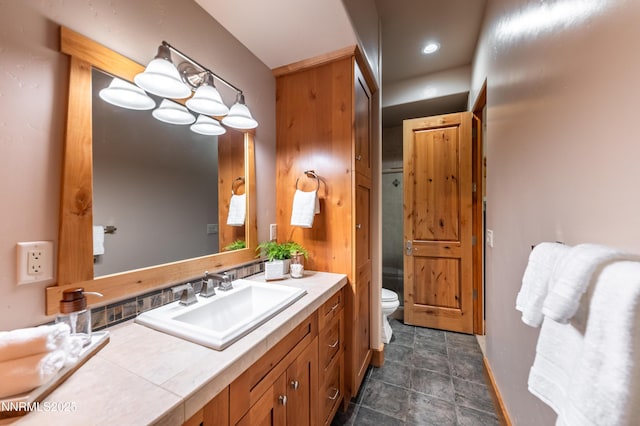 48 Rose Creek Ln, Reno, NV 89511 - bathroom featuring vanity and stone finish floors