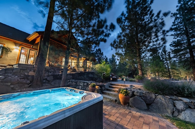 48 Rose Creek Ln, Reno, NV 89511 - view of pool with a hot tub and a patio