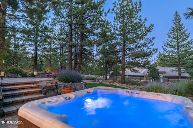 48 Rose Creek Ln, Reno, NV 89511 - view of swimming pool featuring a hot tub