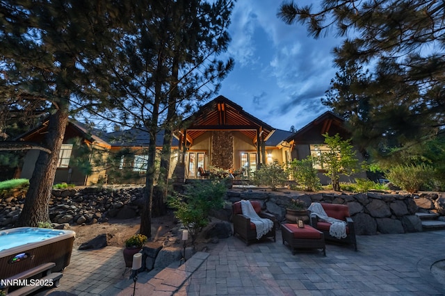 48 Rose Creek Ln, Reno, NV 89511 - view of patio featuring a hot tub