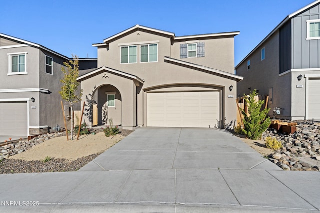 1413 Solitude Trl, Reno, NV 89523 - traditional home with an attached garage, driveway, and stucco siding