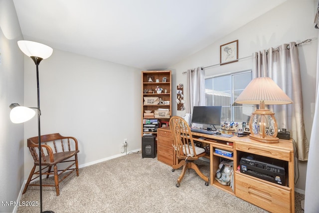 6297 Cox Rd, Fallon, NV 89406 - home office featuring carpet flooring and lofted ceiling