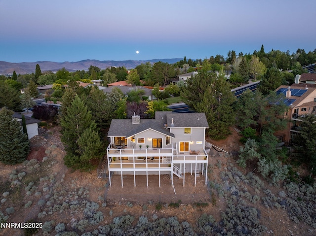 3575 Cashill Blvd, Reno, NV 89509 - aerial view at dusk of a mountain view