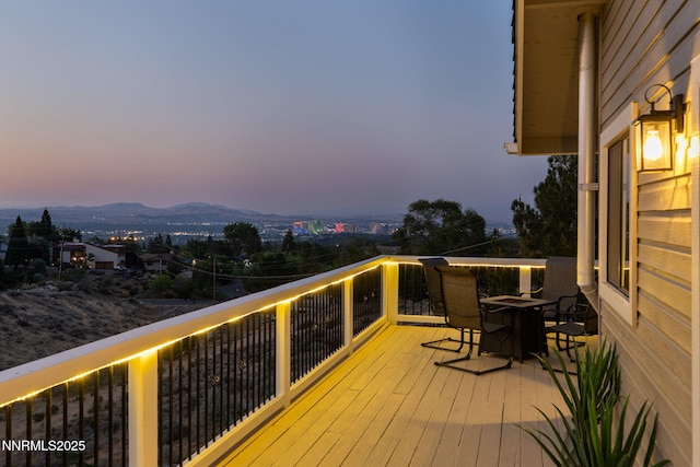 3575 Cashill Blvd, Reno, NV 89509 - wooden terrace with a mountain view