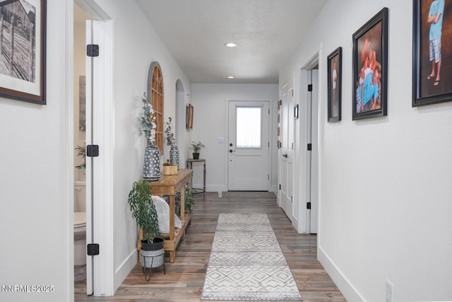 776 Kinsli St, Fallon, NV 89406 - doorway with wood finished floors and recessed lighting