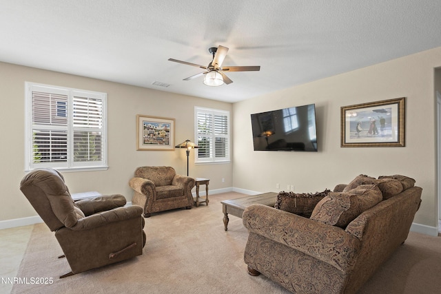 7106 Owl Vw Dr, Sparks, NV 89436 - living room featuring ceiling fan and light carpet