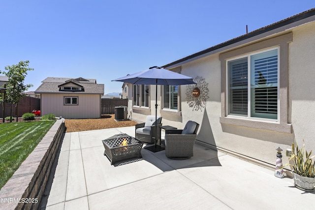 7106 Owl Vw Dr, Sparks, NV 89436 - view of patio with a fire pit