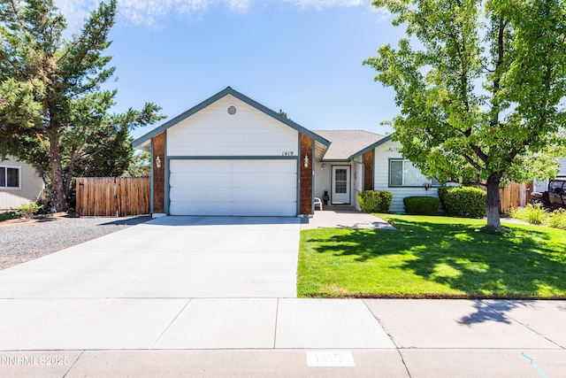 1419 Purple Sage Dr, Gardnerville, NV 89460 - single story home featuring an attached garage and concrete driveway