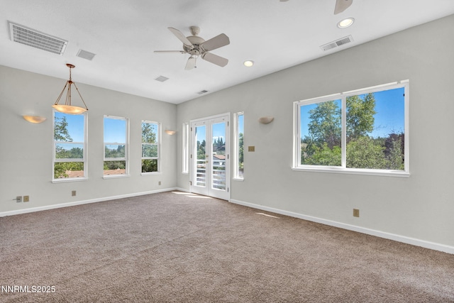 1425 Julie Ct, Reno, NV 89509 - carpeted empty room with a ceiling fan and recessed lighting