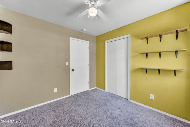 4210 Magnolia Rd, Fallon, NV 89406 - unfurnished bedroom featuring carpet, a ceiling fan, and a closet