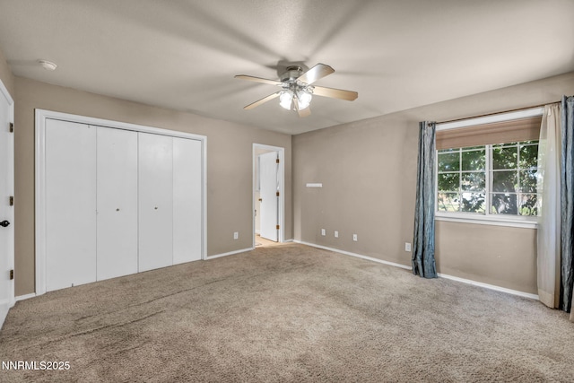 4210 Magnolia Rd, Fallon, NV 89406 - unfurnished bedroom featuring carpet flooring, a closet, and ceiling fan