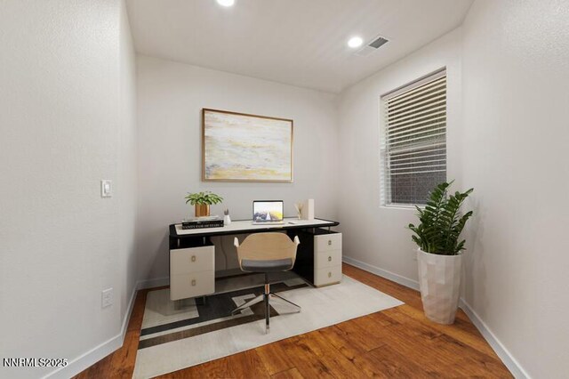 1460 Waterloo Dr, Reno, NV 89509 - home office featuring wood finished floors and recessed lighting