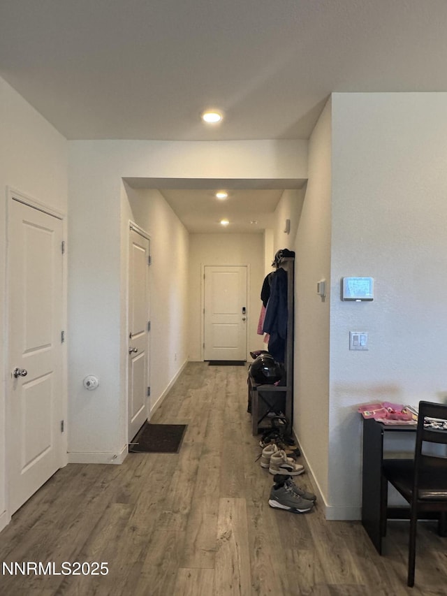 427 Agate Ln, Fallon, NV 89406 - hall with wood finished floors and recessed lighting