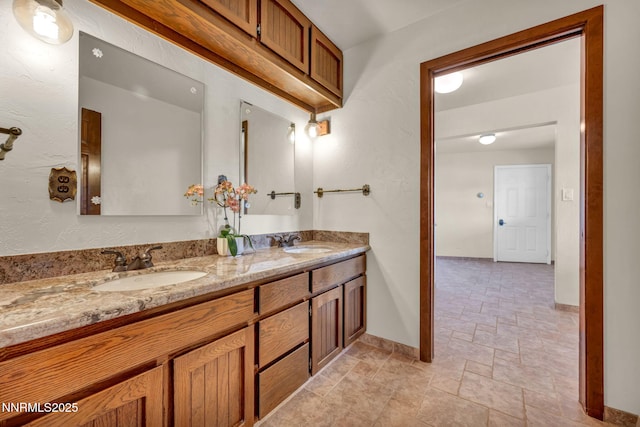 1405 Primrose Ln, Minden, NV 89423 - full bath with stone finish floors and double vanity