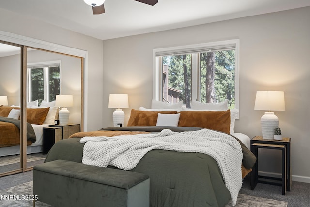 1705 Blue Spruce Rd, Reno, NV 89511 - carpeted bedroom featuring a closet and a ceiling fan