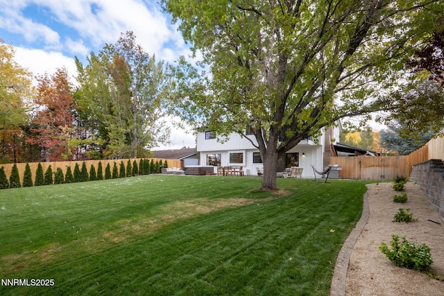 3390 Thornhill Dr, Reno, NV 89509 - fenced backyard featuring an outdoor living space and a patio area