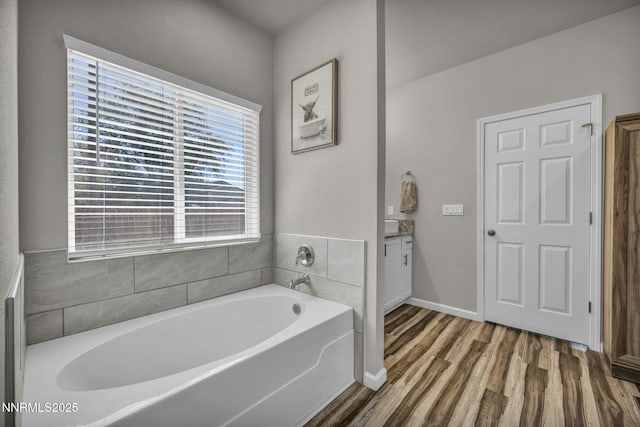 776 Great Basin Ln, Fallon, NV 89406 - full bath with a bath, vanity, and wood finished floors
