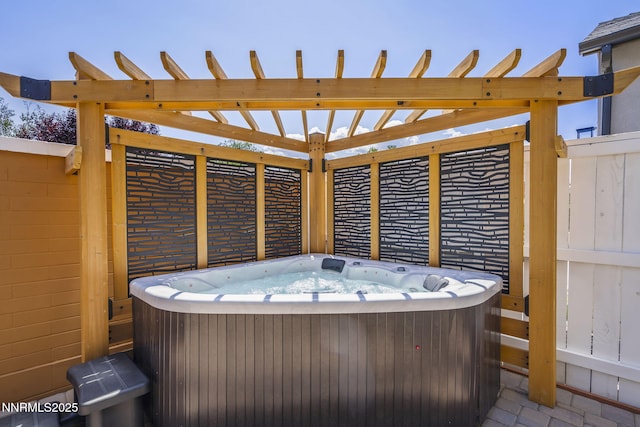 6122 S Pleasant Oak Trl, Reno, NV 89511 - view of patio / terrace with a hot tub
