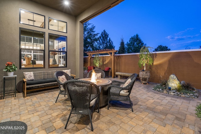 6122 S Pleasant Oak Trl, Reno, NV 89511 - view of patio / terrace featuring a fire pit
