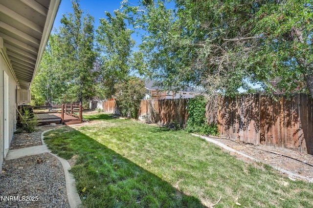 1419 Leonard Rd, Gardnerville, NV 89460 - fenced backyard with a deck