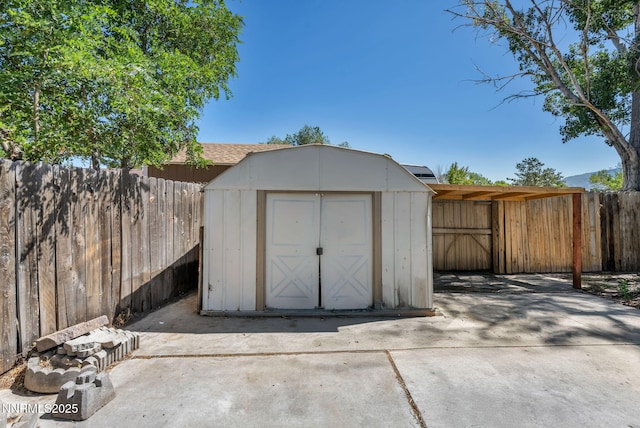 1419 Leonard Rd, Gardnerville, NV 89460 - view of shed featuring a fenced backyard