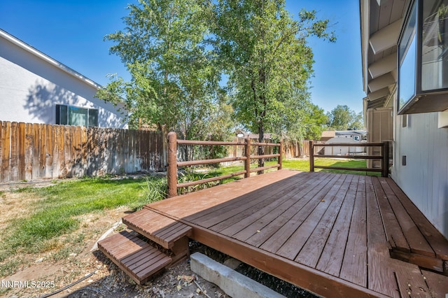 1419 Leonard Rd, Gardnerville, NV 89460 - wooden deck featuring a fenced backyard