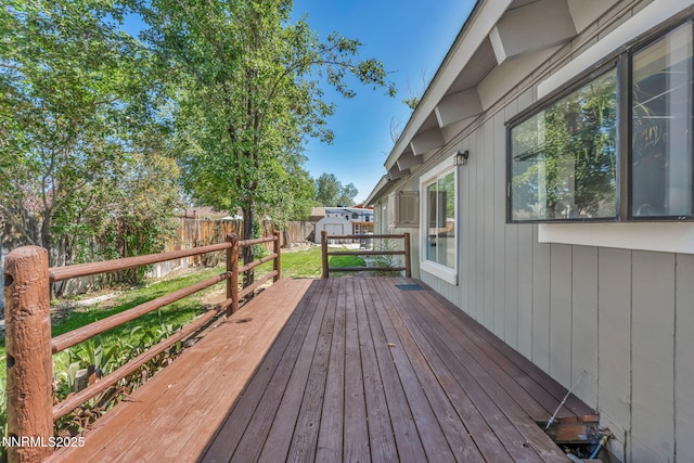 1419 Leonard Rd, Gardnerville, NV 89460 - wooden deck with a fenced backyard