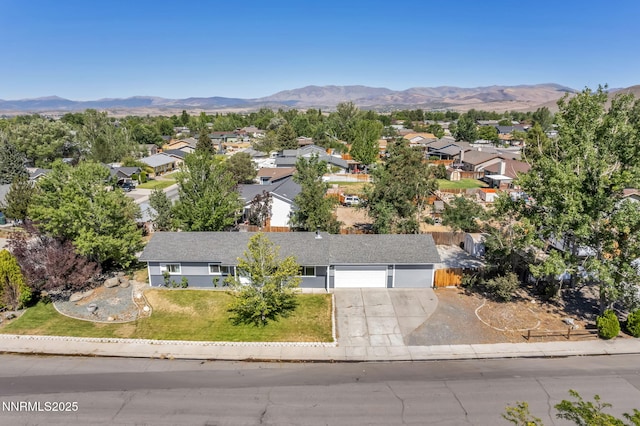 1419 Leonard Rd, Gardnerville, NV 89460 - aerial perspective of suburban area with a mountain backdrop