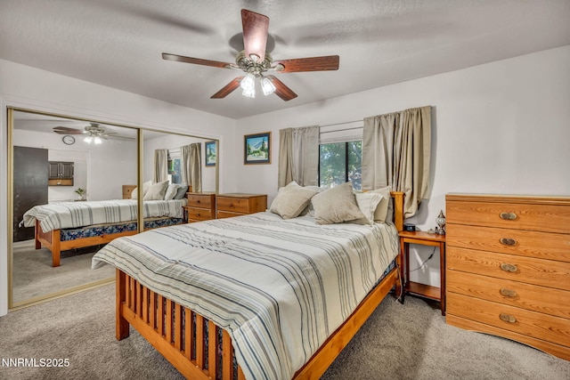 1419 Leonard Rd, Gardnerville, NV 89460 - bedroom featuring carpet, a closet, and ceiling fan