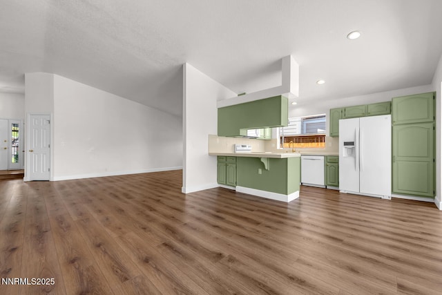 2240 Silver Ridge Dr, Reno, NV 89509 - unfurnished living room featuring dark wood-type flooring and recessed lighting