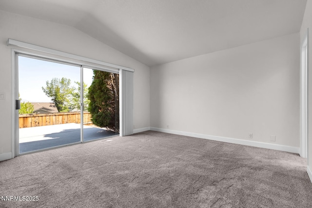 2240 Silver Ridge Dr, Reno, NV 89509 - unfurnished room with lofted ceiling and carpet flooring