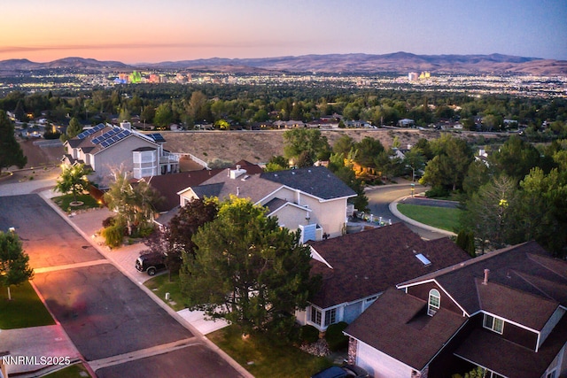 2240 Silver Ridge Dr, Reno, NV 89509 - aerial view at dusk of a mountain view