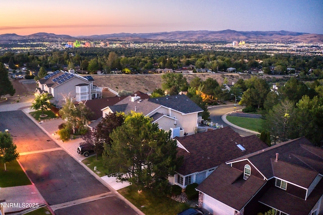 2240 Silver Ridge Dr, Reno, NV 89509 - aerial view at dusk of a mountain view