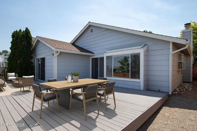 2240 Silver Ridge Dr, Reno, NV 89509 - wooden deck with outdoor dining space