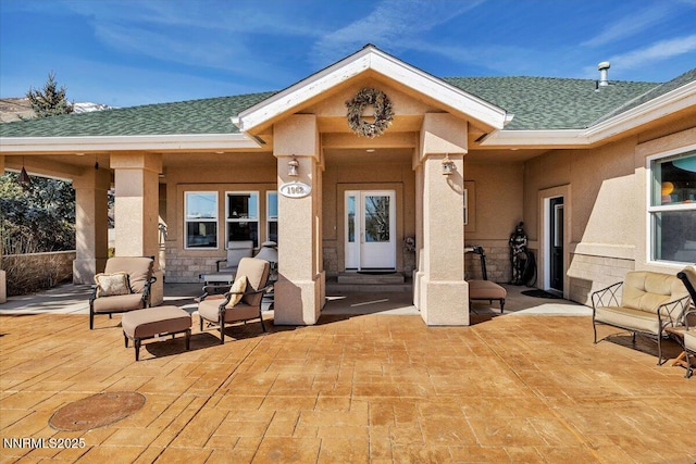 1962 Comstock Dr, Gardnerville, NV 89410 - view of patio featuring outdoor lounge area