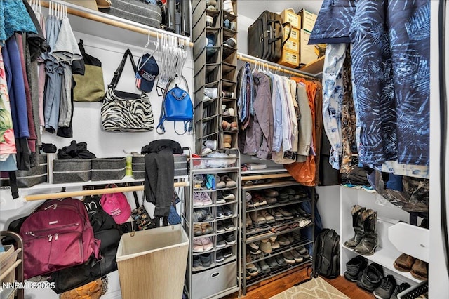 1962 Comstock Dr, Gardnerville, NV 89410 - walk in closet with wood finished floors