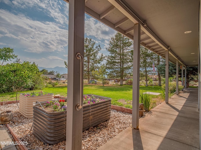 2843 Wade St, Minden, NV 89423 - view of patio featuring a mountain view